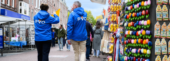 PVO op de markt Amsterdam